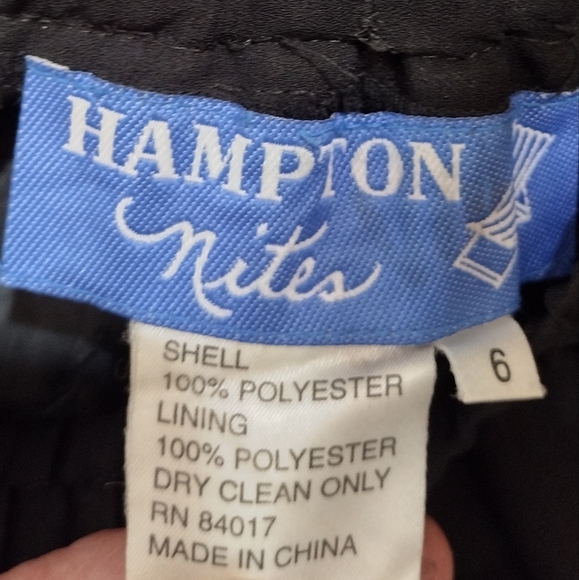 Hampton Nites Vintage Maxi Skirt, Black Flared, Lined, Elastic Waist, 6 - Picture 3 of 4